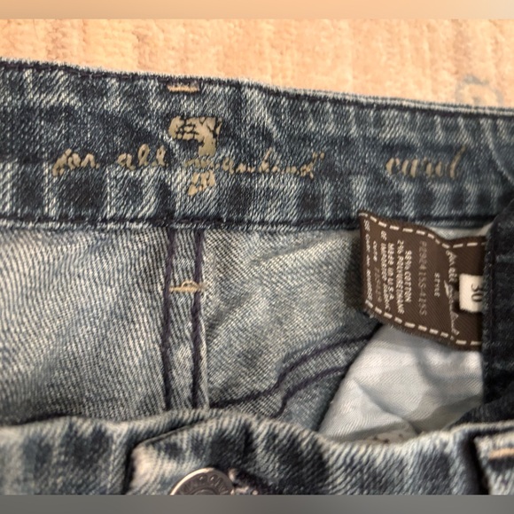 7 For All Mankind Vintage Carol Low Waist Straight Leg Blue Jeans Size 30 - Picture 3 of 9